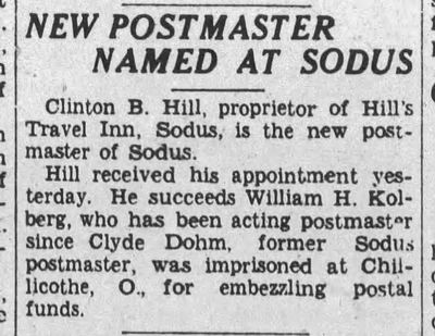 Travel Inn (Hills Travel Inn, New Harbor Condominiums) - Clinton B Hill Named Postmaster For Sodus 1935